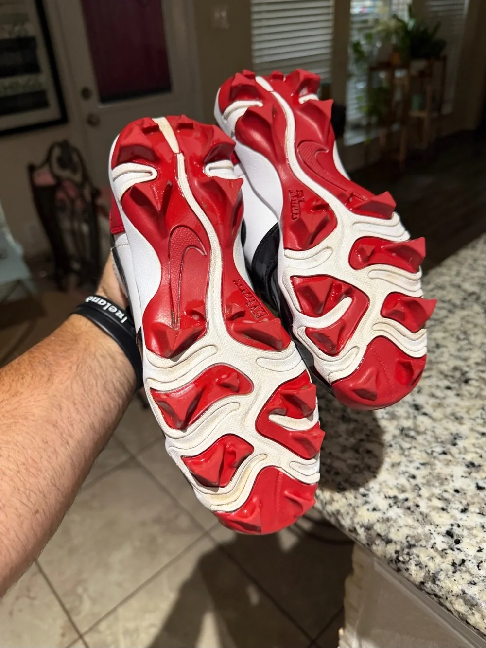 Jordan Kids Red Black White Cleats Sneakers